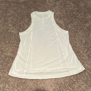 Lululemon Athletica white tank top relaxed with front teams NWOT medium